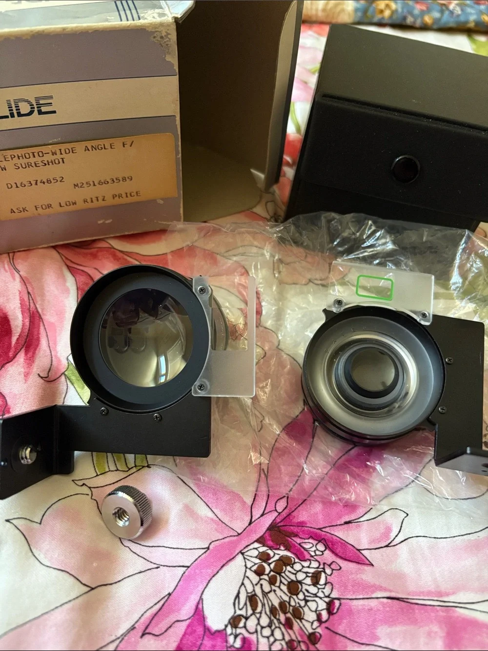 Qualide Auxiliary Telephoto and Wide Angle Lens Set with Case Made in Japan